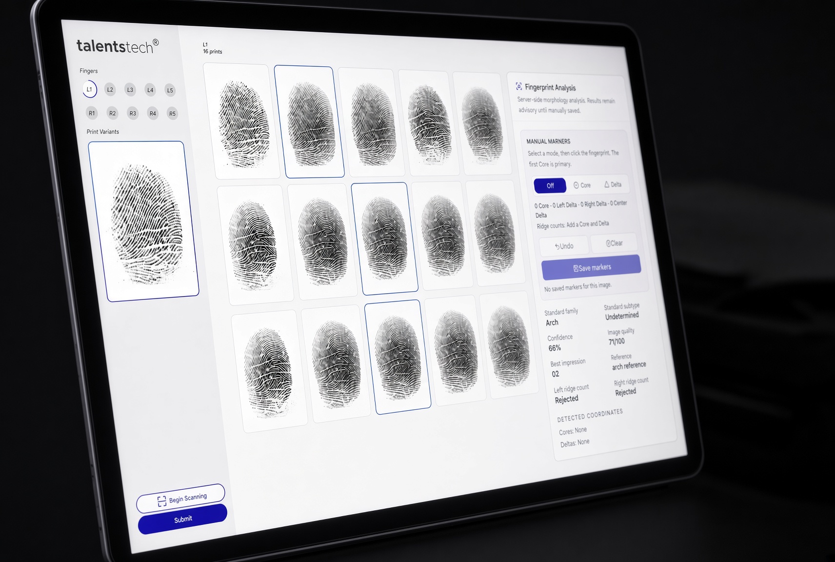 ScanOS fingerprint scanning application